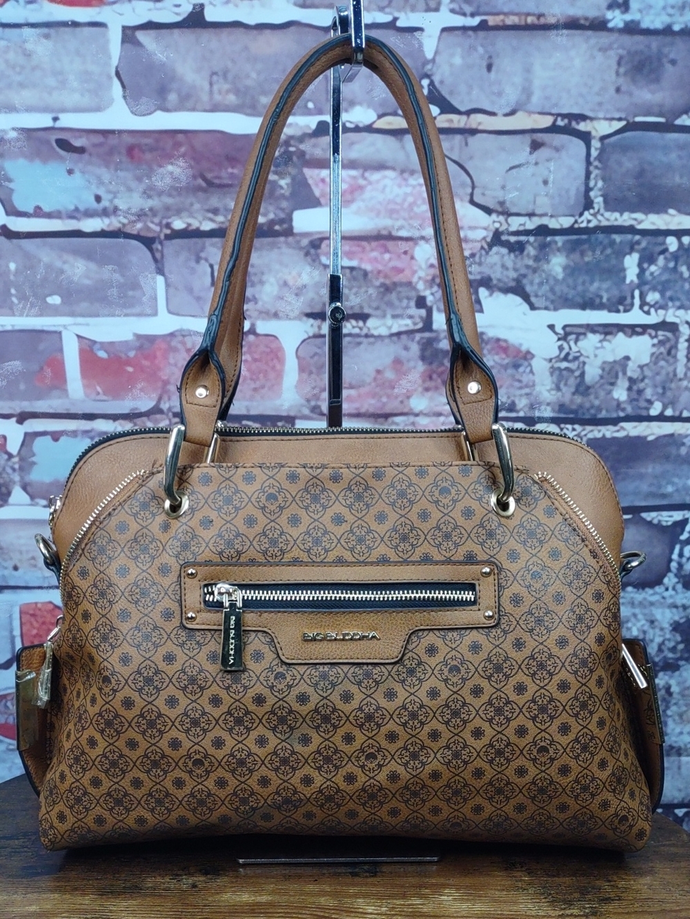 Big Buddha Patterned Dome Satchel